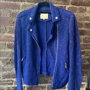 Rebecca Taylor tweed fringe moto jacket